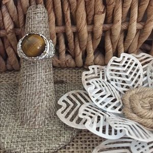 South African Tigers Eye Ring sz 5